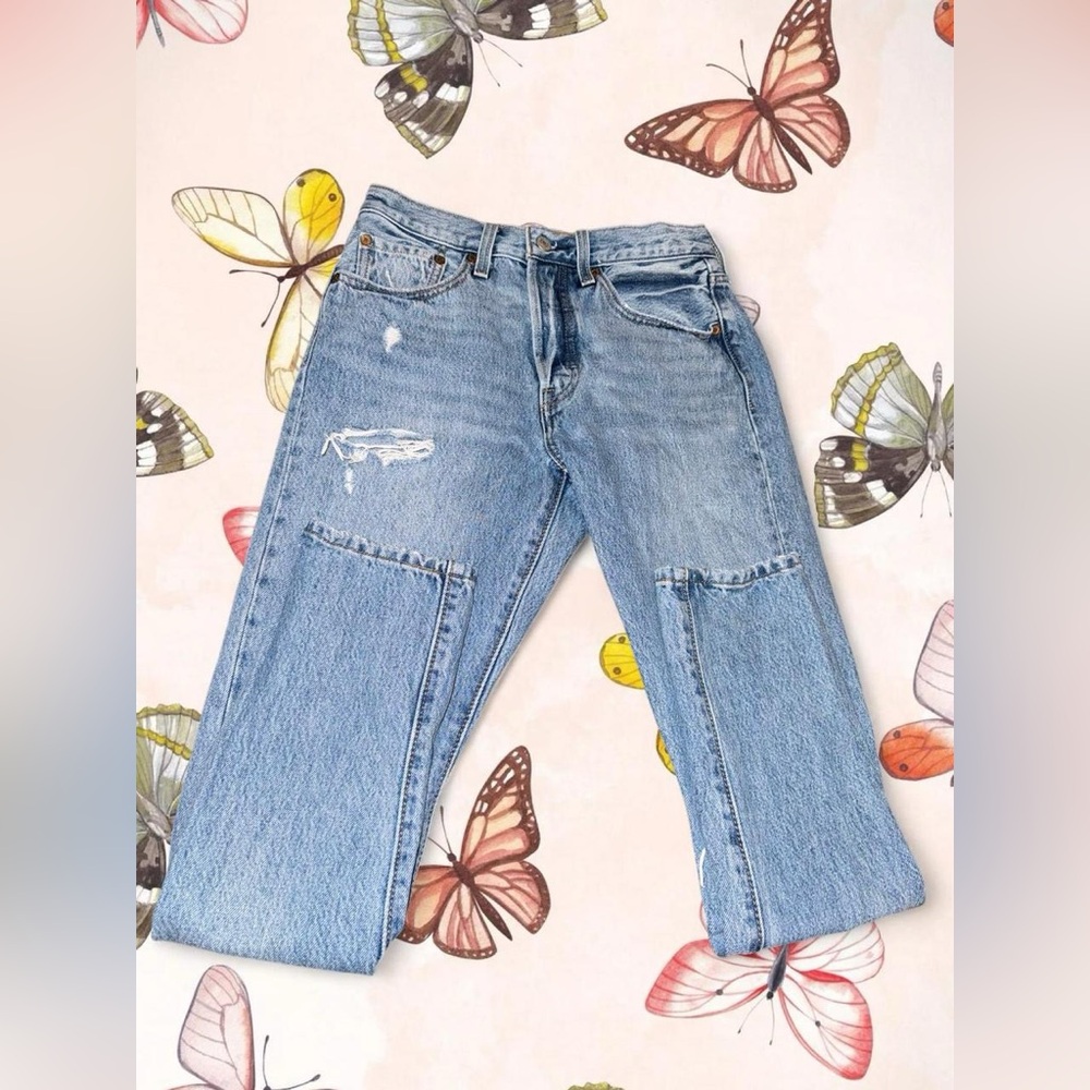 Levi's Premium 501 Light wash slim leg Jeans